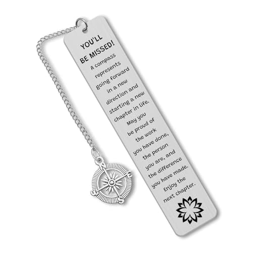 Retirement Gift for Coworker Stainless Steel Bookmark Coworker Leaving Gifts Bookmarks for Book Lover Farewell Gift for Friends Employee Book Markers for Reader Going Away Goodbye Gifts - color: Coworker Leaving Bookmark