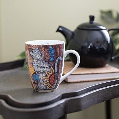Divinity Boutique 22188 Boxed Ceramic Mugs, 1 Count (Pack of 1), Autumn Cat - color: Autumn Cat