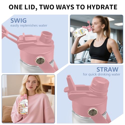 Cats Gifts for Women, 26oz Water Bottle with Handle for Girl Friends - color: Book-White