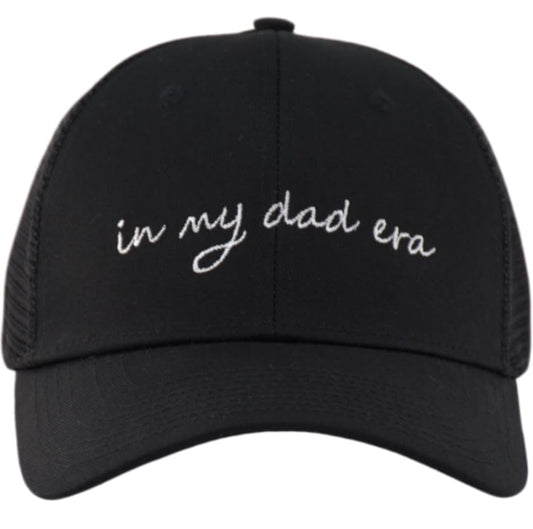 TSSGBL Various Gift Hats for Men - M L XL XXL Big Head Fit, Adjustable Mesh Trucker Ball Cap, Ideal Gifts - color: Black ( in My Dad Era ), size: One Size