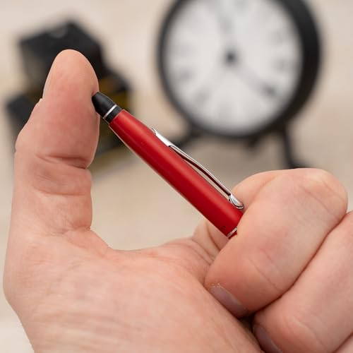 Cross Click Personalized Ballpoint Pen in Crimson Red with Chrome Trim - color: Crimson Red