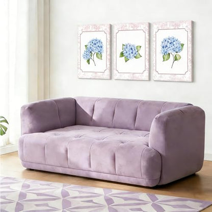 NCCXNCC 3Pcs College Style Blue Hydrangea Canvas Wall Art 16x24 Inch Frame - color: Blue Hydrangea, size: 16×24inch