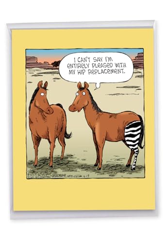 NobleWorks Big Get Well Card After Hip Surgery Animal Horse Pet J1770GWG - style: Horse Hip Replacement