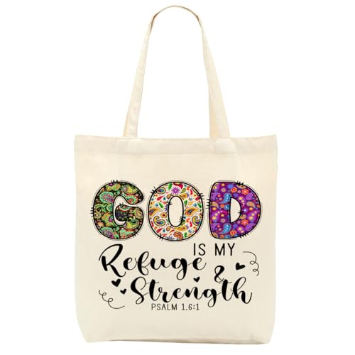Christian Gifts for Women, Canvas Tote Bag, Faith Gifts for Women Girl Sister Inspirational Religious Gift Birthday - color: Watercolor Christian 763