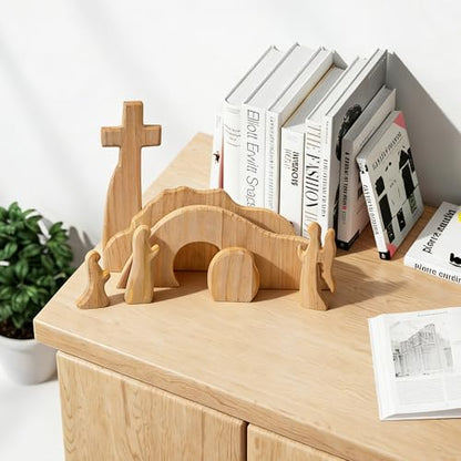 Empty Tomb Easter Scene and Cross Decoration