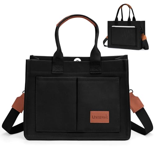 LHMTQVK Canvas Tote Bag for Women, Work & Bible Study Handbag - color: Black
