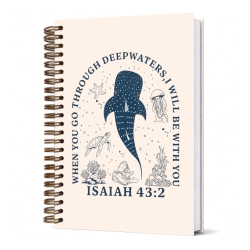 Dejfel Christian Ocean Bible Notebook Journal,Gifts for Women Men Girls - color: sea bible