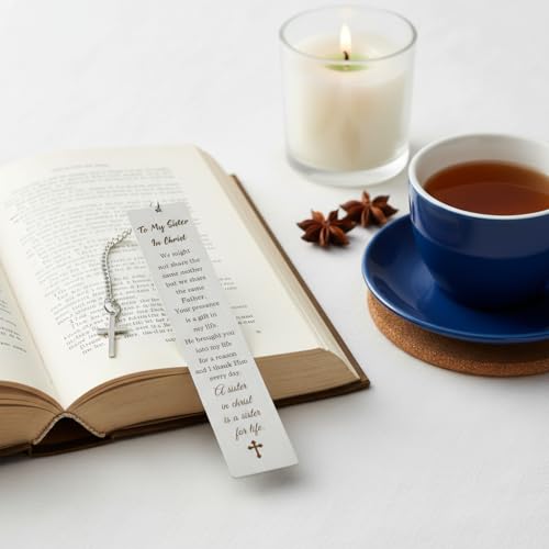Sister in Christ Gifts for Women Bible Bookmark Christian Mothers Day Gifts Faith Based Religious Spiritual Gift Christmas Birthday Valentines Day Presents for Soul Sister Best Friend Bestie BFF