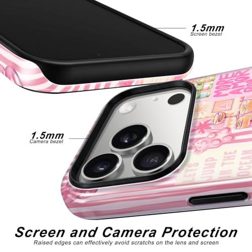 for iPhone 17 Pro Max Case, Cute Pink Summer Magnetic Phone Case - color: Blush Pink, size: iPhone 17 Pro Max