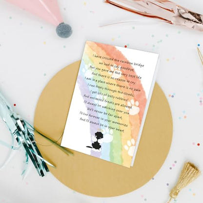Nchigedy Loss of Dog Sympathy Card for Dog Lover, Pet Sympathy Card for Dogs, Pet Memorial Gift, Pets Bereavement Cards - color: #10