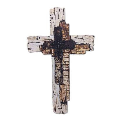JEWLOVE Rustic Wooden Wall Cross Farmhouse Christian Home Decor