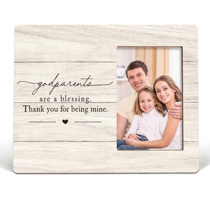 Godparents Gifts Picture Frame, Thank You Gifts for Godparents, Baptism Christening Gift for Godfather Godmother, Thank You for Being Mine 4x6 Photo Frame