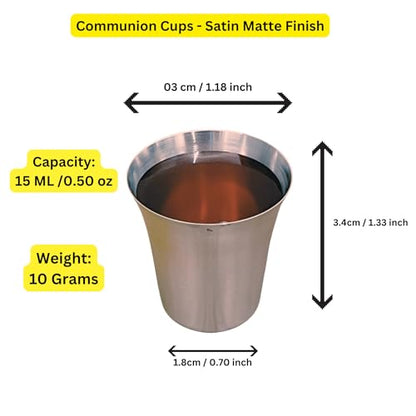 Communion Set for Church - Two Communion Trays & Two Bread Plates with Lid