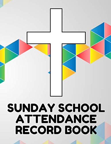 Sunday School Attendance Record Book: Attendance Chart Register for Sunday School Classes, Gray Pattern Cover