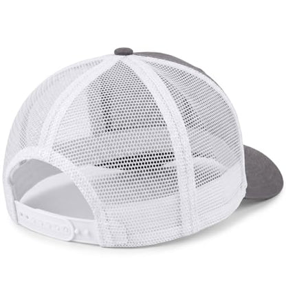 Faith Over Fear Christian Hats for Men Women, American Flag Trucker Hat, Religious Gifts for Thanksgiving Christmas - color: Grey