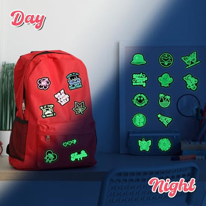 120 Pcs Glow in The Dark Neon Water Bottle Stickers, Funny Cartoon Waterproof Vinyl Laptop Decals, Phone Case Luggage Scrapbook Mug DIY Decor - color: Luminescent-463kscp-464kscp