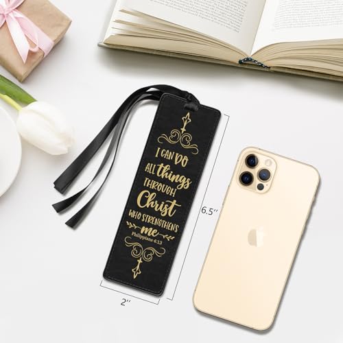 FINPAC Leather Bible Bookmarks, Bible Verse Book Markers