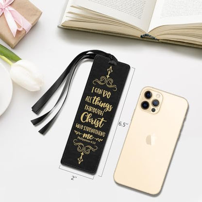 FINPAC Leather Bible Bookmarks, Bible Verse Book Markers