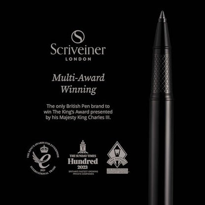Scriveiner Gun-Metal Rollerball Pen - Stunning Luxury Pen, Schmidt Ink Refill, Best Roller Ball Gift Set for Men & Women, Professional, Executive Office, Nice Pens - color: 21. Gun-Metal