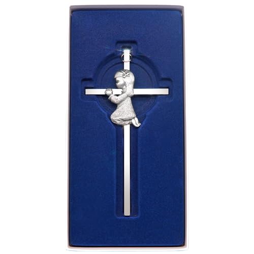 CHIMUYU Boy Girl Cross Wall Decor Baptism Gifts for Boys, Girls, Kids, Christening, First Holy Communion, Baby Shower, Birthday, Catholic Gift (Girl, 1) - style: Girl