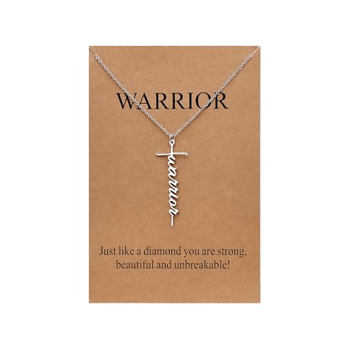 Lcherry Faith Cross Pendant Necklace for Women Religious Christian Jewelry Birthday Christmas Gifts for Women - style: 38-Warrior