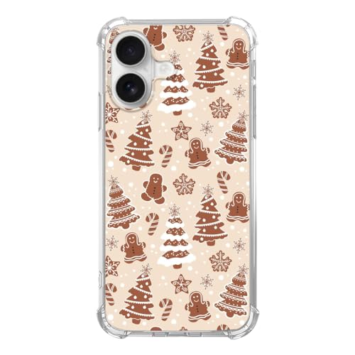 Brown Gingerbread Christmas Trees Phone Case Compatible with iPhone 17, Cute Christmas Festival Phone Cover for iPhone 17 - color: Gingerbread