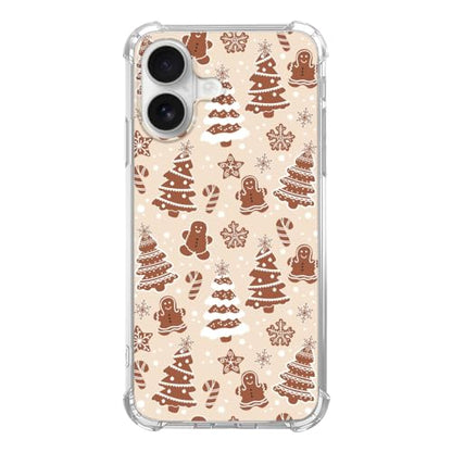 Brown Gingerbread Christmas Trees Phone Case Compatible with iPhone 17, Cute Christmas Festival Phone Cover for iPhone 17 - color: Gingerbread