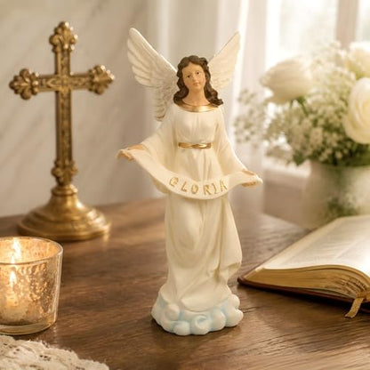 15 Inch Gloria Angel Figurine, Large Christmas Nativity Statue - size: 15inch