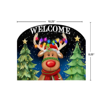 Briarwood Lane Christmas Art Sign 8.25x10.25 Festive Reindeer - color: Festive Reindeer