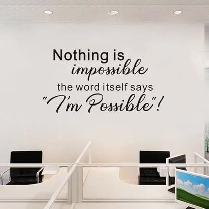 AnFigure Motivational Office Wall Decals: Vinyl Inspiration Quotes Removable Vinyl Wall Stickers for Entrepreneurs and Fitness Enthusiasts in Workspace and Gym Decor X-Large - size: X-Large