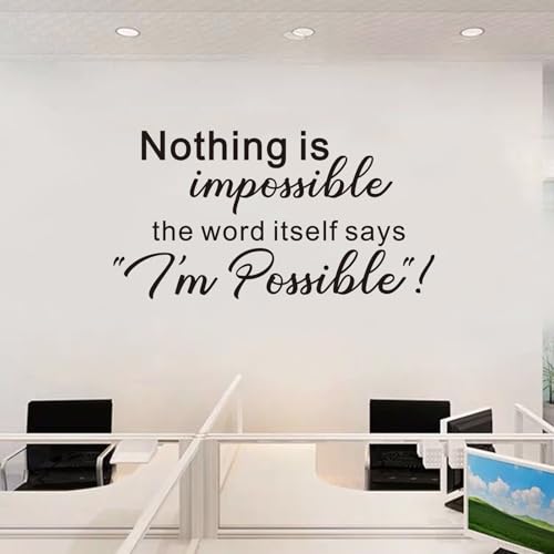 AnFigure Motivational Office Wall Decals: Vinyl Inspiration Quotes Removable Vinyl Wall Stickers for Entrepreneurs and Fitness Enthusiasts in Workspace and Gym Decor X-Large - size: X-Large