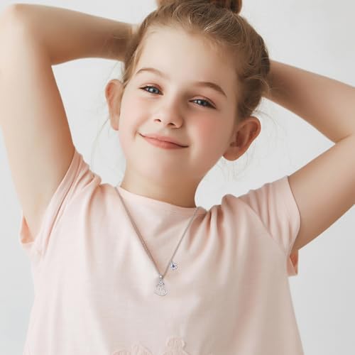 AOBOCO Cross Necklace Birthstone Jewelry Baptism First Communion Confirmation Gifts Necklace for women - color: 02-amethyst-Feb
