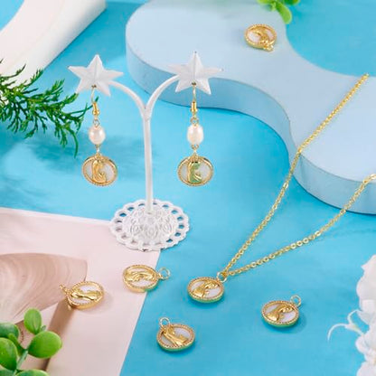 Elecrelive 5Pcs Virgin Mary Charms Rosary Making Supplies Golden Charms - color: Golden, White