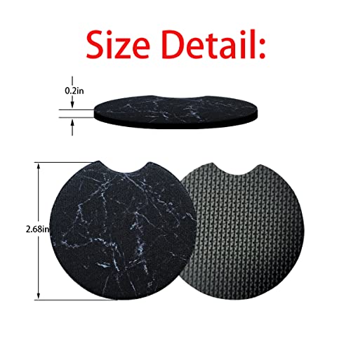 Moly Magnolia 2 Pack Car Coasters for Drinks Absorbent - 2.75 Inch Cute Car Cup Holder Coasters for Women, Removable Cup Holder Coaster for Women Girls, Car Interior Accessories (Style D) - color: Style D
