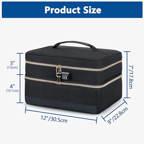 Damero Discreet Bag for Toys, Private Toy Storage Bag Box with Lock