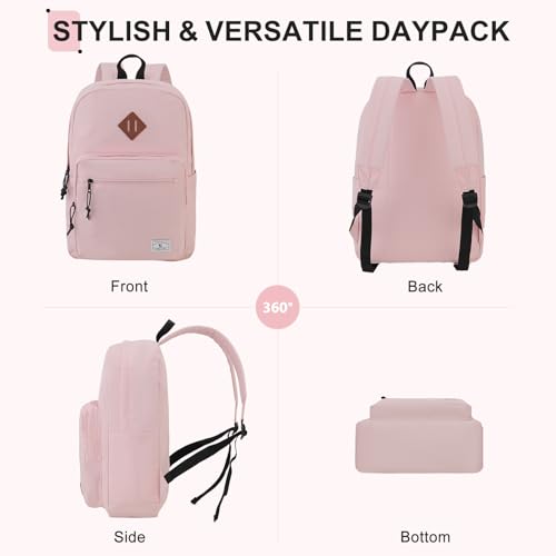 VX VONXURY Kids Backpack for School Travel,16.7 Inch Lightweight Bookbag - color: Pink