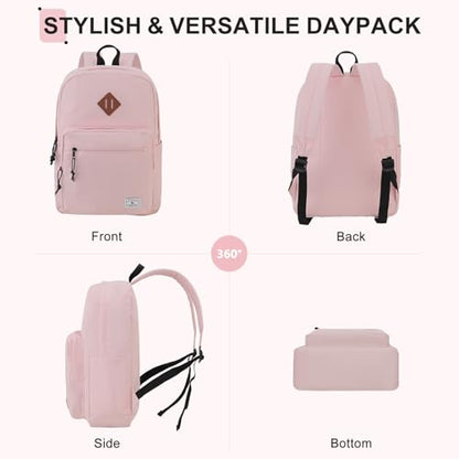 VX VONXURY Kids Backpack for School Travel,16.7 Inch Lightweight Bookbag - color: Pink
