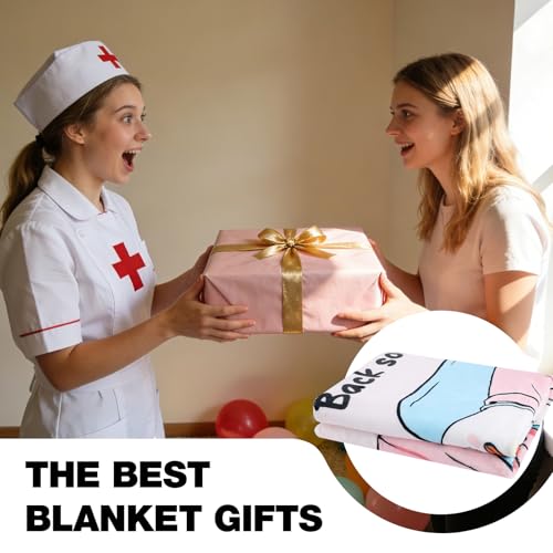 Nurse Appreciation Gifts for Women Men, Soft Flannel Nurse Throw Blanket, 2026 Nursing Week Graduation Gift, LPN RN Gifts for Nurses Practitioner Nursing Birthday Student Graduate Gift Ideas 50"x60" - color: Multi-nurse