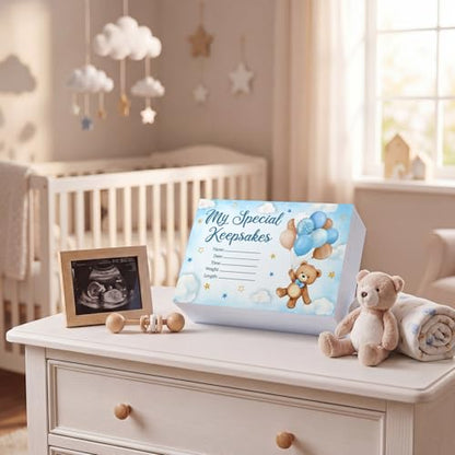 Thyle Blue Bear Wooden Newborn Baby Memories Keepsake Box - style: Bear