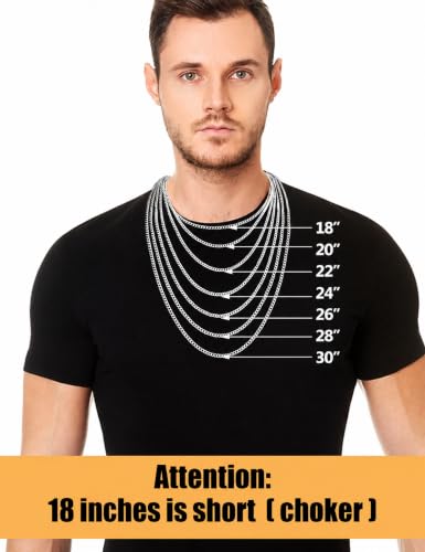 Fiusem 3.5mm Cuban Link Chains for Men Women, Stainless Steel Necklace - size: 18 inches, style: a.4mm width-steel