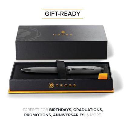 Cross Townsend Slate Gray Diamond Ballpoint Pen, Medium Point, Black Ink - color: Grey