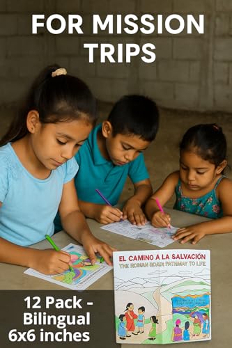 Spanish & English Gospel Tract for Kids – Bible Verses from Romans – Color & Learn Christian Craft (12 Count) #30104