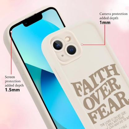 for iPhone 13 6.1'' 2 Pack Cute Christian Jesus Phone Case - color: Pink & Brown Jesus Faith Slogan, size: iPhone 13