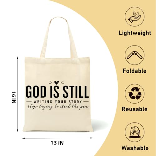 Faith Canvas Tote Bag, Christian Gifts for Women Mama Sister Inspirational Bible Verse Birthday Christmas - color: Faith Based 877