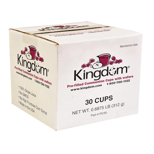 Kingdom Prefilled Communion Cups with Wafers - 30 Count (Pack of 2) - size: 30 Count (Red Juice) (Pack of 2)