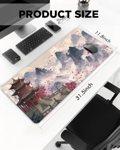 Mouse Pad, Desk Mat, 31.5x11.8in Large Mousepad, Fairyland - color: Fairyland