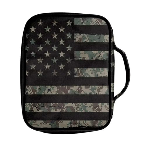 Catinaar American Flag Camo Bible Bag for Boys, Men & Kids - Bible Carrying Case Holder for Girls & Women - color: American Flag Camo