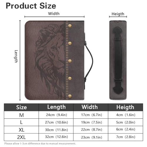 Bible Cover Case for Women Men Large Size Bible Holder with Bookmark Bible Carrying Case ladies Bible Bag,Size M-2XL - color: Bible Quotes, size: X-Large