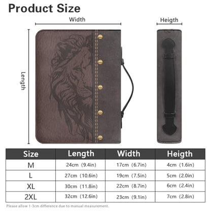 Bible Cover Case for Women Men Large Size Bible Holder with Bookmark Bible Carrying Case ladies Bible Bag,Size M-2XL - color: Bible Quotes, size: XX-Large