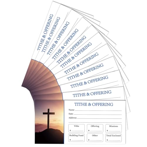 Eaasty 200 Pcs Church Offering Envelopes Bill Size Donation,Cross Style - style: Cross Style